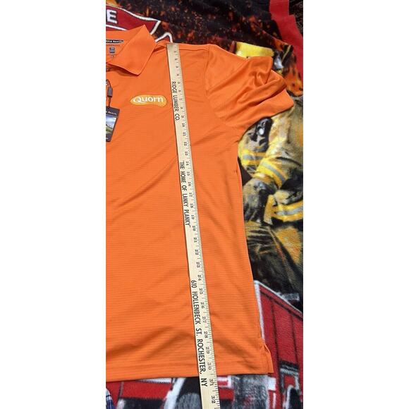 New PEBBLE BEACH Performance Golf‎ Polo Short Sleeve Shirt Men's XL Orange NWT - Picture 10 of 13